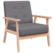 vidaXL Fotel tapicerowany materiałem, ciemnoszary vidaXL 244651