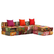 vidaXL Patchworkowa sofa modułowa, 3-osobowa vidaXL 244983