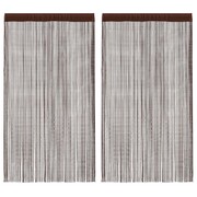 vidaXL Zasłony sznurkowe, 2 sztuki, 140 x 250 cm, brązowe vidaXL 132411