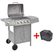 vidaXL Grill gazowy ze strefą gotowania 4+1, kolor srebrny vidaXL 273791