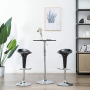 vidaXL Stołki barowe, 2 szt., plastikowe, czarne vidaXL 246886