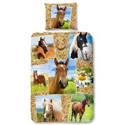 Good Morning Zestaw pościeli 5752-P HORSES 135 x 200 cm, wielokolorowy Good Morning 5752.99.08