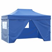 vidaXL Rozkładany namiot, pawilon z 4 ścianami, 3 x 4,5 m, niebieski vidaXL 42512