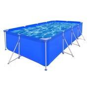 vidaXL Prostokątny basen ogrodowy ze stelażem 394 x 207 x 80cm vidaXL 90530