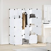 vidaXL Szafa modułowa z 9 przegrodami, 37x115x150 cm, biała vidaXL 240498