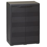vidaXL Szafa ogrodowa z 1 półką, czarna vidaXL 43706