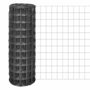 vidaXL Euro ogrodzenie 25x1,2 m z siatki o oczkach 77x64 mm, szare vidaXL 142527