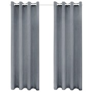vidaXL Zasłony zaciemniające, 2 szt., 140 x 175 cm, jasnoszare vidaXL 133176