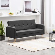 vidaXL Sofa tapicerowana materiałem, ciemnoszara vidaXL 247033
