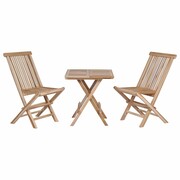 vidaXL Zestaw składanych mebli bistro, 3 elementy, lite drewno tekowe vidaXL 44657
