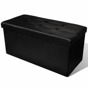 vidaXL Składana pufa/kufer czarna vidaXL 241026