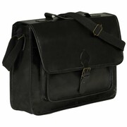 vidaXL Torba na laptopa z prawdziwej skóry, czarna vidaXL 133289