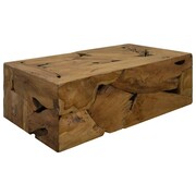 vidaXL Stolik kawowy z drewna tekowego, 90 x 50 x 35 cm, brązowy vidaXL 244558