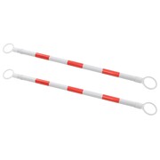 vidaXL 2 rozkładane barierki na pachołki drogowe, plastik, 130-215 cm vidaXL 142830