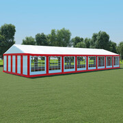 vidaXL Namiot ogrodowy z PVC, 6x16 m, czerwono-biały vidaXL 274967