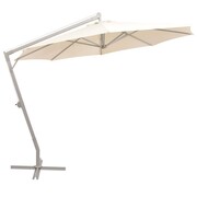 vidaXL Parasol ogrodowy, wiszący, 350 cm, słupek aluminiowy, piaskowy vidaXL 42972