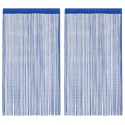 vidaXL Zasłony sznurkowe, 2 sztuki, 100 x 250 cm, niebieskie vidaXL 132406