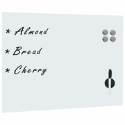 vidaXL Ścienna tablica magnetyczna, szklana, biała, 80 x 60 cm vidaXL 30112