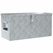 vidaXL Aluminiowa skrzynia, 61,5 x 26,5 x 30 cm, srebrna vidaXL 142936