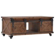vidaXL Stolik kawowy z litego drewno jodłowego, 91x51x38 cm, brązowy vidaXL 246119