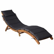 vidaXL Leżak z litego drewna akacjowego, 190 x 60 x 51 cm, szary vidaXL 43988