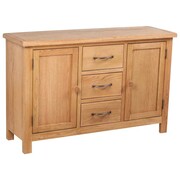 vidaXL Duża komoda z 3 szufladami, 110 x 33,5 x 70 cm, drewno dębowe vidaXL 241677