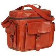 vidaXL Torba na lustrzankę z prawdziwej skóry, jasnobrązowa vidaXL 133302