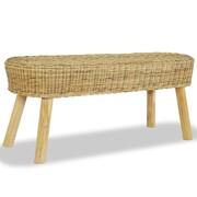 vidaXL Ławka do przedpokoju, naturalny rattan, 110x35x45 cm vidaXL 244579