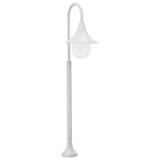 vidaXL Lampa ogrodowa na słupku, 120 cm, E27, aluminium, biała vidaXL 44210