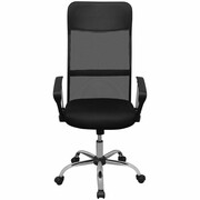 vidaXL vidalXL Krzesło biurowe w połowie PU 61,5x60 cm Czarne vidaXL 20128