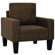 vidaXL Fotel tapicerowany materiałem, brązowy vidaXL 245560