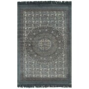 vidaXL Dywan typu kilim, bawełna, 120 x 180 cm, szary ze wzorem vidaXL 246569