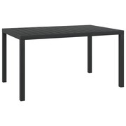 vidaXL Stół ogrodowy, WPC, aluminium, 150 x 90 x 74 cm, czarny vidaXL 42791