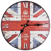 vidaXL Zegar ścienny do kuchni, w stylu vintage, flaga UK, 30 cm vidaXL 50627
