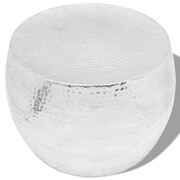 vidaXL Okrągły stolik do kawy z aluminium, srebrny vidaXL 243509