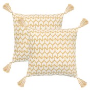 vidaXL 2 poduszki, 60x60 cm, styl boho, żółte vidaXL 245052