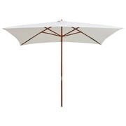 vidaXL Parasol ogrodowy, 200x300 cm, drewniany, kremowy vidaXL 42960