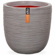 Capi Owalna donica Nature Rib, 43 x 41 cm, szara, PKGRR933 Capi PKGRR933