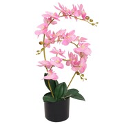 vidaXL Sztuczny storczyk z doniczką, 65 cm, różowy vidaXL 244424