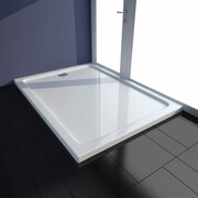 vidaXL Brodzik prysznicowy prostokątny ABS biały 80 x 110 cm vidaXL 141451