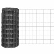 vidaXL Euro ogrodzenie 10x0,8 m; oczka siatki 100x100 mm, szare vidaXL 142508