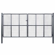 vidaXL Brama ogrodowa z siatki, galwanizowana stal, 400x200 cm, szara vidaXL 143379