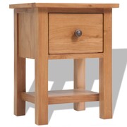 vidaXL Szafka nocna z drewna dębowego 36x30x47 cm, brąz vidaXL 243930