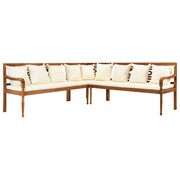 vidaXL Ogrodowa sofa narożna z poduszkami, lite drewno akacjowe vidaXL 42627