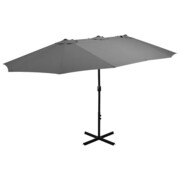 vidaXL Parasol ogrodowy na słupku aluminiowym, 460x270 cm, antracytowy vidaXL 44869