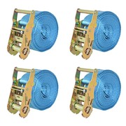 vidaXL Taśmy mocujące z napinaczami, 4 szt., 2 T, 6m x 38mm, niebieski vidaXL 142654