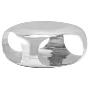 vidaXL Stolik do kawy z odlewanego aluminium, 70 x 70 x 32 cm, srebrny vidaXL 246514
