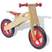 vidaXL Rowerek biegowy drewniany w kolorze czerwonym vidaXL 80137