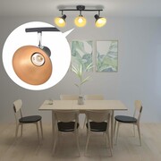 vidaXL Lampa sufitowa na 3 żarówki E27, czarno-złota vidaXL 244412