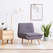 vidaXL Fotel tapicerowany tkaniną, 73 x 66 x 77 cm, jasnoszary vidaXL 246988